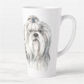 Waterverf Shih Tzu Latte Mok (Rechts)