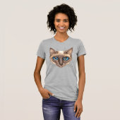 Waterverf Siamese kat T-shirt (Voorkant volledig)