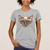 Waterverf Siamese kat T-shirt (Voorkant)
