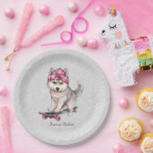 Waterverf Siberisch Husky Papier Bord (Feest)