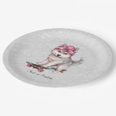 Waterverf Siberisch Husky Papier Bord (Gekanteld)