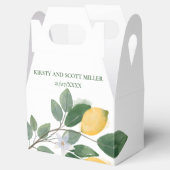 Waterverf Siciliaanse Lemons bruiloft Hartelijk da Bedankdoosjes (Geopend)