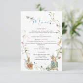 Waterverf sierlijke Wildflower Peter Rabbit baby s Informatiekaartje (Staand voorkant)