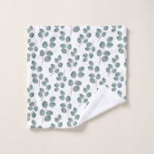 Waterverf Silver Dollar Eucalyptus Leaves Patroon Bad Handdoek (Wasdoekje)