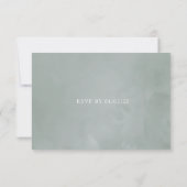 Waterverf Silver Sage Floral Wedding RSVP Kaartje (Achterkant)