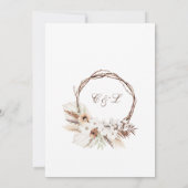 Waterverf Simple Elegant Boho Engagement Party Kaart (Achterkant)