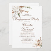 Waterverf Simple Elegant Boho Engagement Party Kaart (Voorkant / Achterkant)