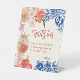 Waterverf Sinaasappel Aperol Spritz Bar Vrijgezell Reclamebord Met Voetstuk