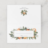 Waterverf Sinaasappel Bloesem Trouwtafel (Buitenkant ongevouwen)