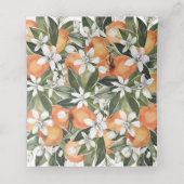 Waterverf Sinaasappel Bloesem Trouwtafel (Binnenkant ongevouwen)