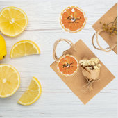 Waterverf Sinaasappel citrus Vruchten Bruidsdouche Bedankjes Labels