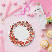 Waterverf sinaasappel papieren bordje (Feest)