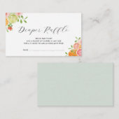 waterverf sinaasappels kleine cutie luier loterij informatiekaartje (Voorkant / Achterkant)