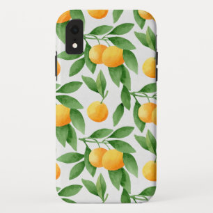 Waterverf sinaasappels of tangerines patroon iPhone XR hoesje