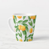 Waterverf sinaasappels of tangerines patroon latte mok (Linkerhoek)