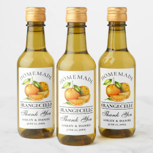 Waterverf Sinaasappels Orangecello Wedding Bedankt Wijn Etiket