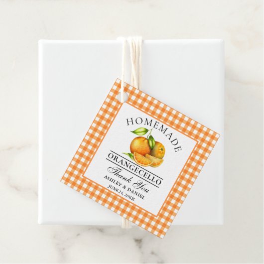 Waterverf Sinaasappels Orangecello Wedding Harteli Bedankjes Labels (In situ)