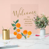 Waterverf Sinaasappels Vruchten Rustisch Vrijgezel Acryl Bord (Huwelijk)