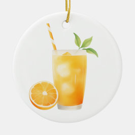 Waterverf Sinaasappelsap Keramisch Ornament