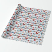 Waterverf Sinterklaas met kerstcadeaus Cadeaupapier (Uitgerold)