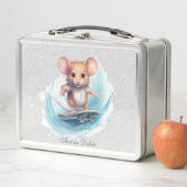 Waterverf Skateboard Mouse Metalen Lunchbox (In situ)