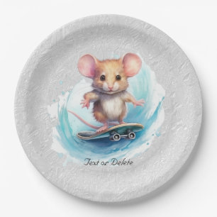 Waterverf Skateboard Mouse Papier Bord