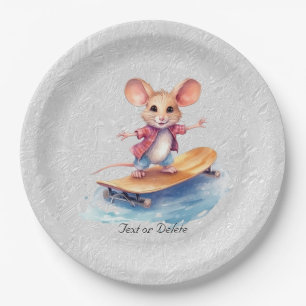 Waterverf Skateboard Mouse Papier Bord
