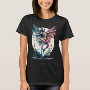 Waterverf Skeleton Fairy Gothic Fairycore Grunge T-shirt