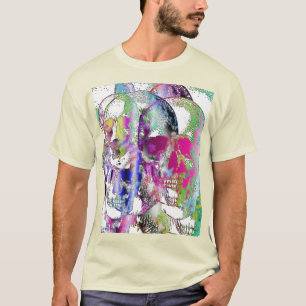Waterverf Skulls T-shirt
