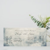 Waterverf Sky Abstract Modern Wedding Kaart (Staand voorkant)