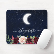Waterverf Sky Celestial Moon Stars Floral