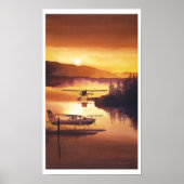 waterverf "Sky Harbour" Float Plane Poster (Voorkant)