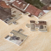 Waterverf Skyline van Lissabon Jigzaag Puzzle Legpuzzel (Zijkant)