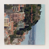 Waterverf Skyline van Lissabon Jigzaag Puzzle Legpuzzel (Horizontaal)