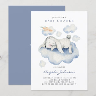 Waterverf Slaapkonijn Het is een Baby shower Kaart