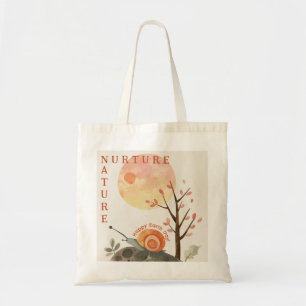 Waterverf Slak Nurture Natuur Happy Earth Day Tote Bag