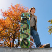 Waterverf Slang op Bamboo Skateboard Art