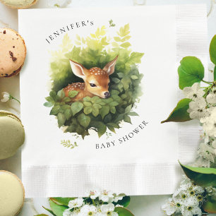 Waterverf Slapen Herten Baby shower Servet