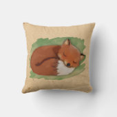 Waterverf Sleepy Fox Pillow Kussen (Achterkant)