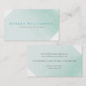 WATERVERF Smart Corporate Luxe Modern Trendy Munt Visitekaartje (Voorkant / Achterkant)