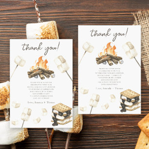 Waterverf S'more Baby shower Dank u Bedankkaart