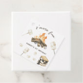 Waterverf S'more kampvuur 1e verjaardag Bedankjes Labels (In situ)