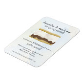 Waterverf S'mores Blue Save the Date Magneet (Linkerzijde)