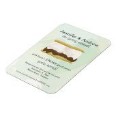 Waterverf S'mores Green Save the Date Magneet (Linkerzijde)
