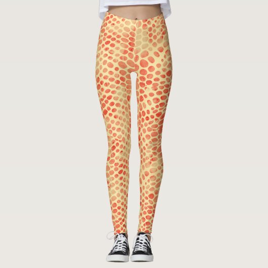 Waterverf Snake Print Leggings (Voorkant)