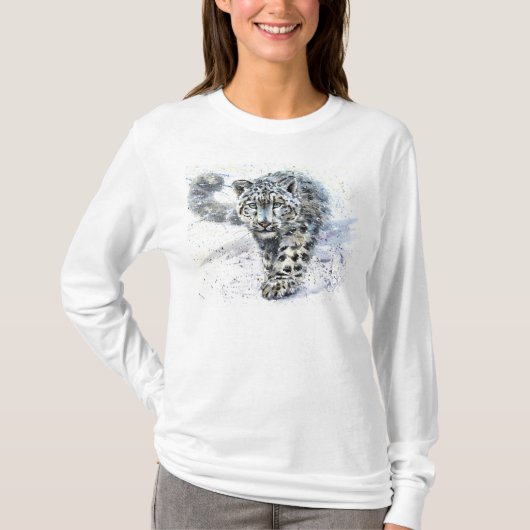 Waterverf sneeuwblaasjes t-shirt (Voorkant)
