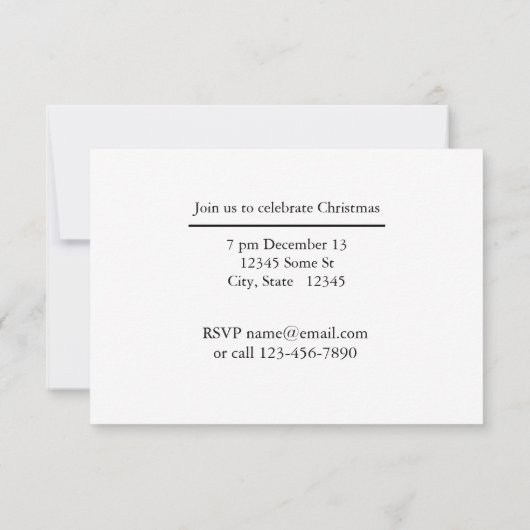 Waterverf Sneeuwlandschap Kerst Kaart (Achterkant)