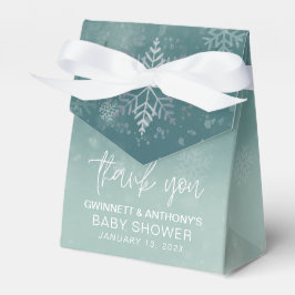 Waterverf sneeuwvlokken Baby shower dank u Bedankdoosjes