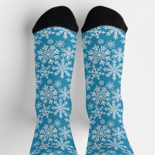 Waterverf Sneeuwvlokken Patroon Sokken