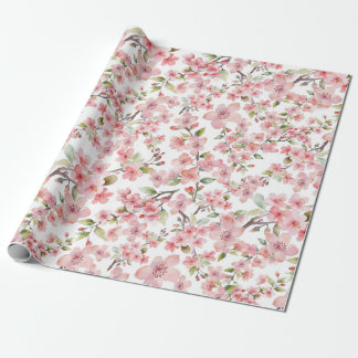 Waterverf snijpapier voor bloesem cadeaupapier
